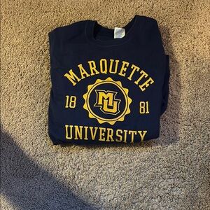 Marquette University Navy crew neck sweater